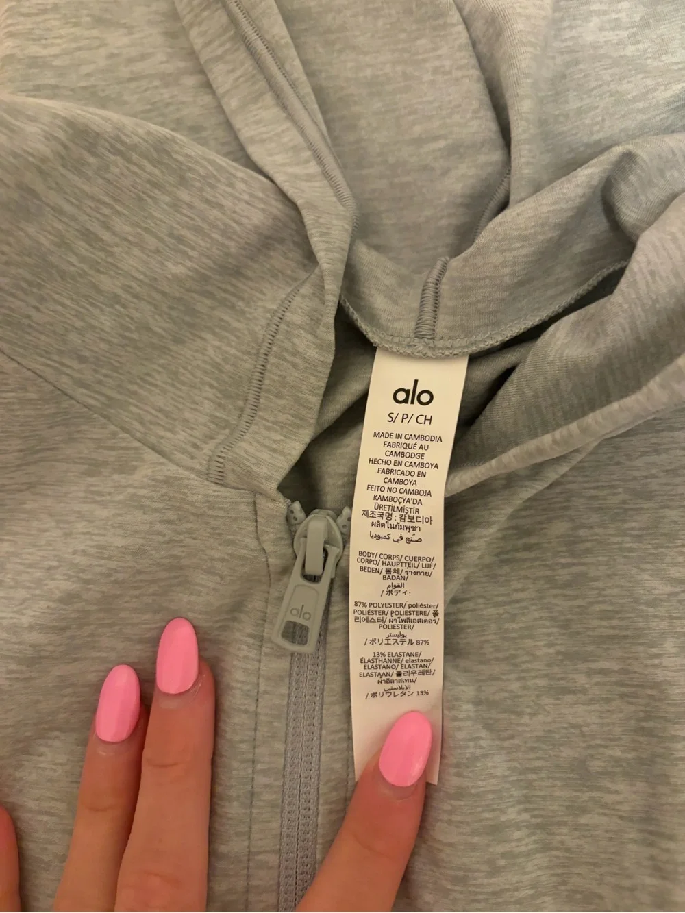 Alo cropped zip up